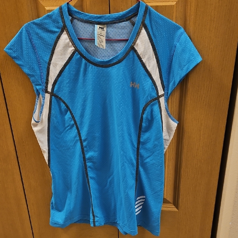 Helly Hansen Women's Blue and White Tank Top
